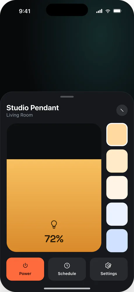 A GEA iOS accessory pairing sheet