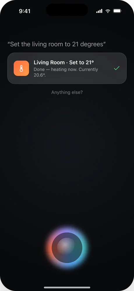 A GEA iOS voice-control UI
