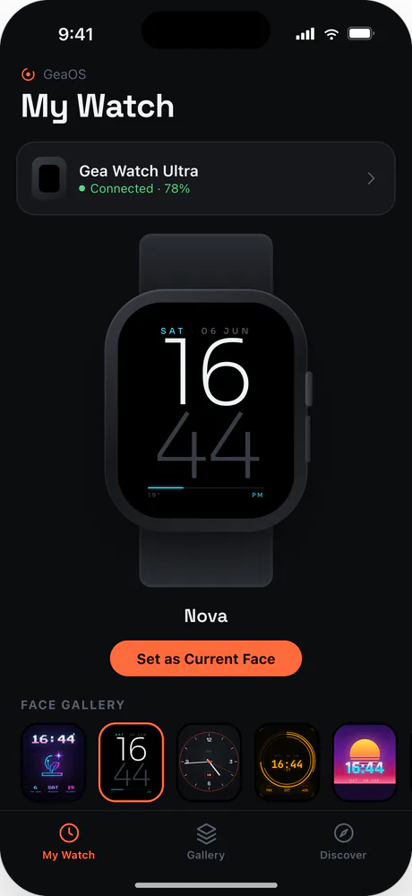 A GEA companion app running natively on iOS through UIKit